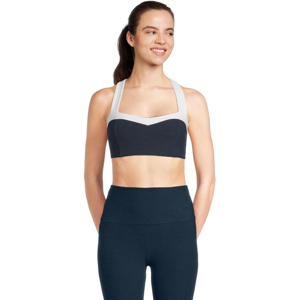 imageBeyond Yoga Womens Spacedye Trophy BraNocturnal NavyCloud White
