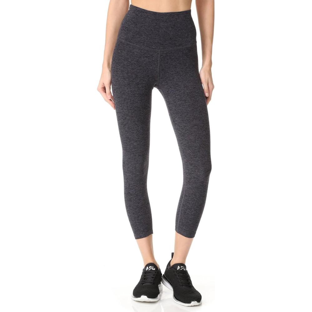 imageBeyond Yoga Womens Spacedye Walk and Talk High Waisted Capri LeggingBlack Steel