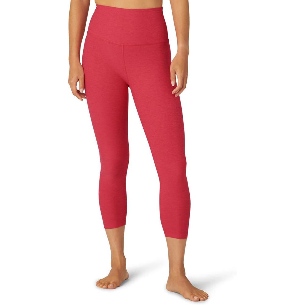 imageBeyond Yoga Womens Spacedye Walk and Talk High Waisted Capri LeggingParadise Coral Heather