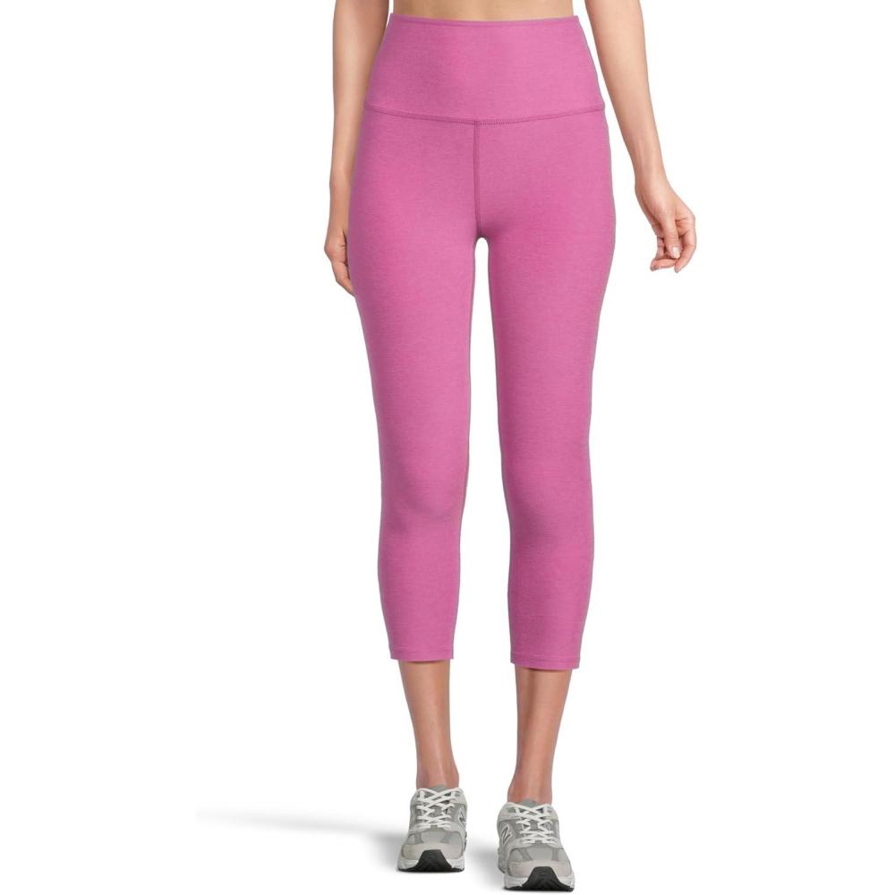 imageBeyond Yoga Womens Spacedye Walk and Talk High Waisted Capri LeggingSunset Violet Heather