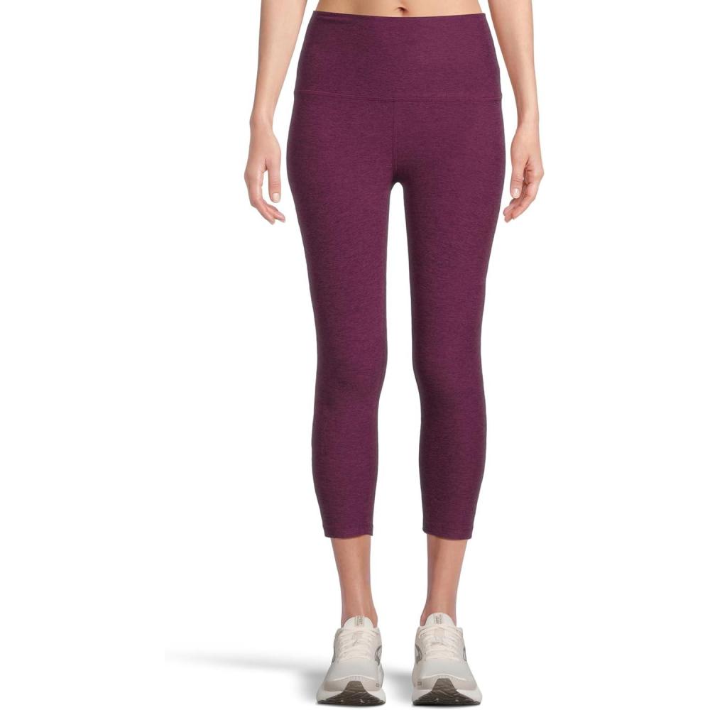 imageBeyond Yoga Womens Spacedye Walk and Talk HighWaisted Capri Leggings AubergineBeet Medium