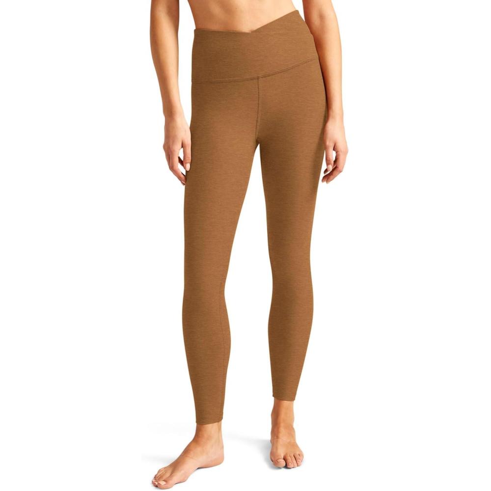 imageBeyond Yoga Womens Spacedye at Your Leisure High Waisted Midi LeggingCarmel Toffee Heather