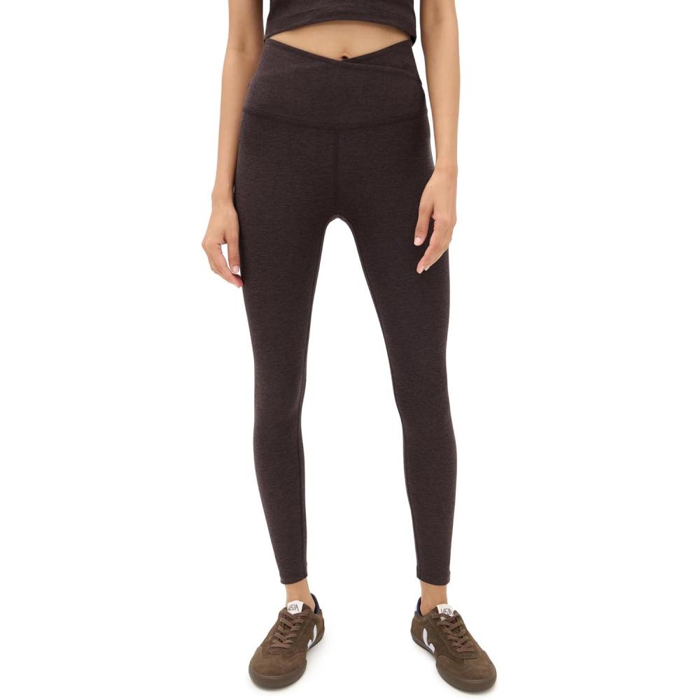 imageBeyond Yoga Womens Spacedye at Your Leisure High Waisted Midi LeggingDark Chocolate Heather