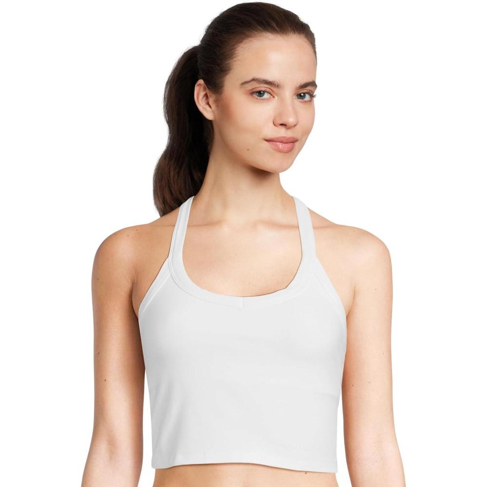 imageBeyond Yoga Womens Spacedye on The Up Cropped TankCloud White