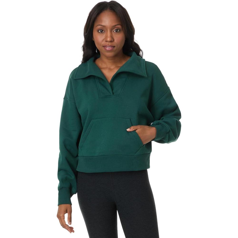 imageBeyond Yoga Womens Street Smart PulloverDark Spruce Green
