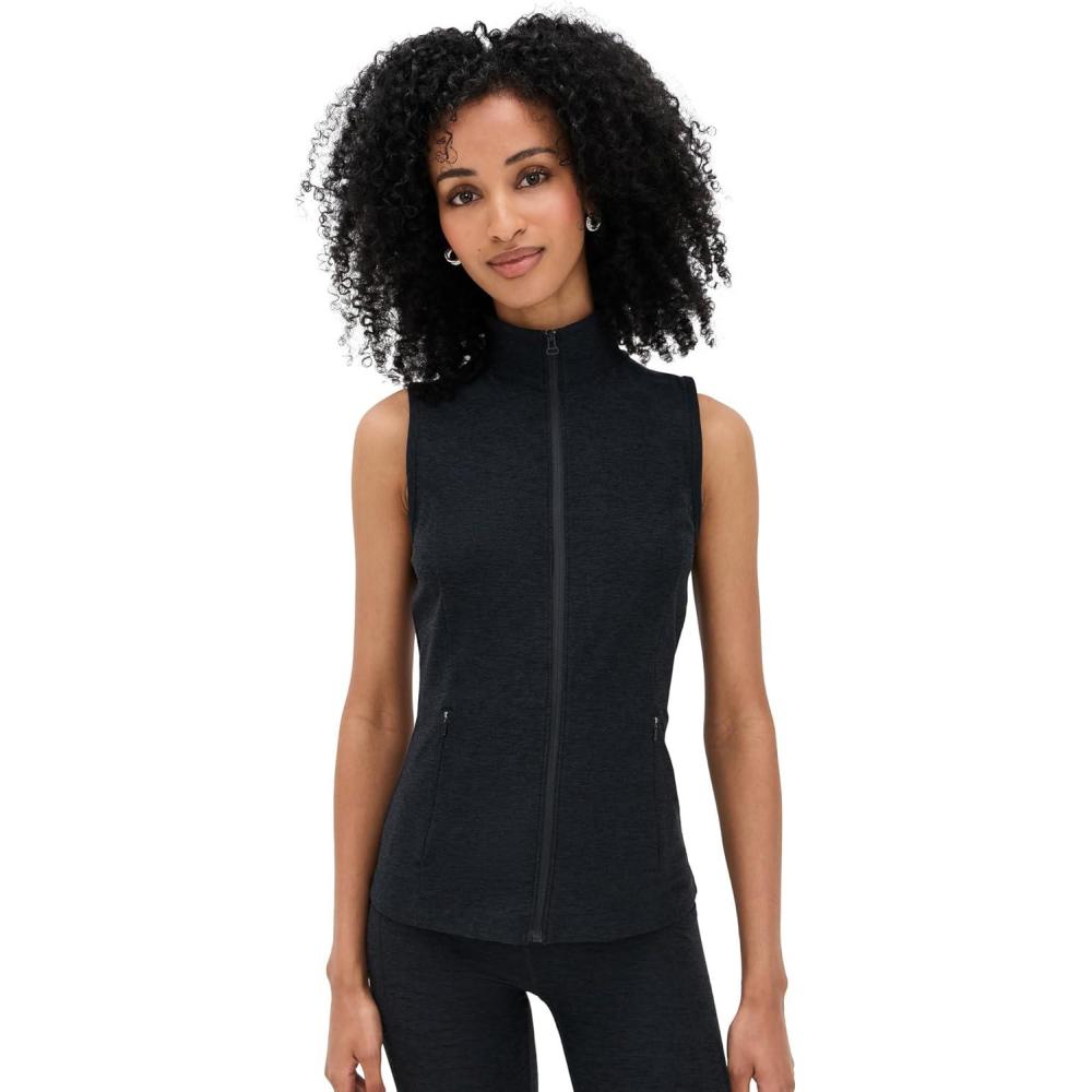 imageBeyond Yoga Womens Venice Zip Front VestDarkest Night