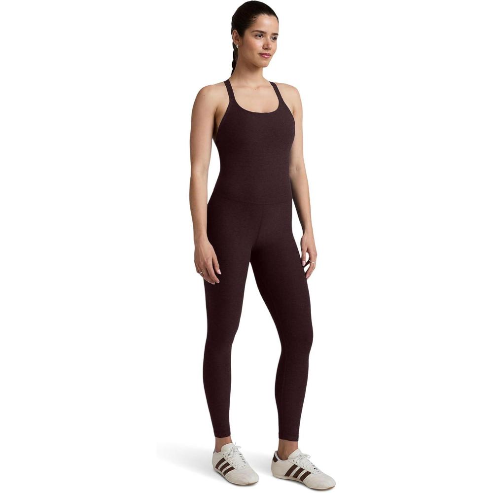 imageBeyond Yoga womens Spacedye Play the Angles BodysuitDark Chocolate Heather