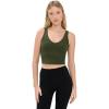 imageBeyond Yoga Womens Spacedye Good Day Cropped TankArmy Green Heather