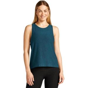 Beyond Yoga® Featherweight Rebalance Tank Top – Relaxed Fit – Ribbed Crew Neckline – Straight Hem Tank Blue Gem Heather XS One Size