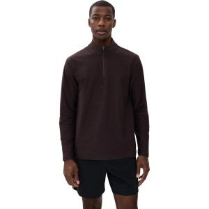Beyond Yoga Men’s SPACEDYE TERRAIN MENS QUARTER ZIP PULLOVER(Dark Chocolate Heather)