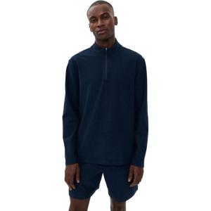 Beyond Yoga Men’s SPACEDYE TERRAIN MENS QUARTER ZIP PULLOVER(Nocturnal Navy)