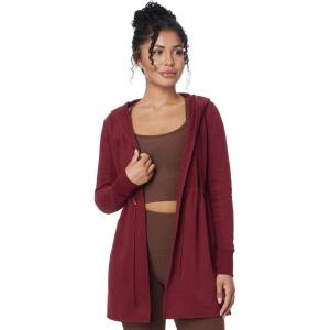 Beyond Yoga On The Go Jacket for Women – Cotton-polyester Blend Construction – Adjustable Drawstring Tie Waist(California Merlot)