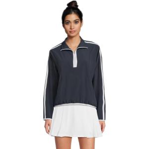 Beyond Yoga Women’s Contrast Half Zip Pullover(Nocturnal Navy/True White)