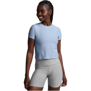 Beyond Yoga Women’s Featherweight Cropped Tee(Blue Zen Heather)