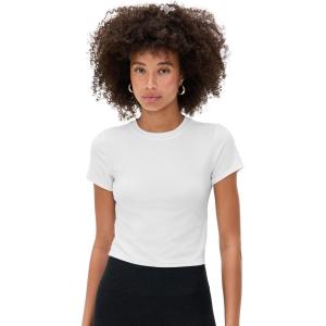 Beyond Yoga Women’s Featherweight Cropped Tee(Cloud White)
