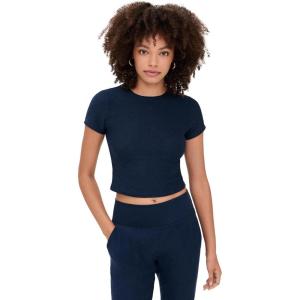 Beyond Yoga Women’s Featherweight Cropped Tee(Nocturnal Navy)