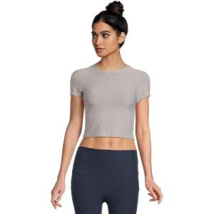 Beyond Yoga Women’s Featherweight Cropped Tee(Silver Mist)