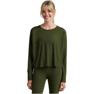 Beyond Yoga Women’s Featherweight Daydreamer Pullover(Army Green Heather)