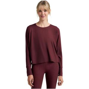 Beyond Yoga Women’s Featherweight Daydreamer Pullover(Midnight Burgundy Heather)