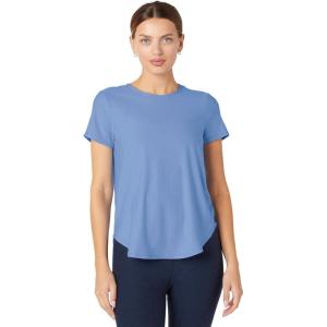 Beyond Yoga Women’s Featherweight On The Down Low Tee(Flower Blue Heather)