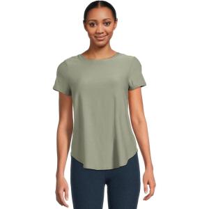 Beyond Yoga Women’s Featherweight On The Down Low Tee(Grey Sage Heather)