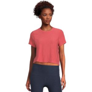 Beyond Yoga Women’s Featherweight Supreme Cropped Tee(Faded Rose Heather)