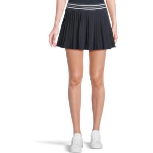 Beyond Yoga Women’s If You Pleats Tipped Elastic Mini Skirt(Nocturnal Navy)
