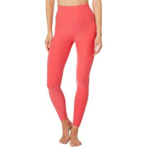 Beyond Yoga Women’s Spacedye Caught in The Midi High Waisted Legging(Coral Glow Heather)