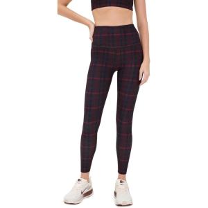 Beyond Yoga Women’s Spacedye Caught in The Midi High Waisted Legging(Dark Cherry Preppy Plaid)