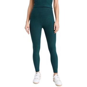 Beyond Yoga Women’s Spacedye Caught in The Midi High Waisted Legging(Midnight Green Heather)