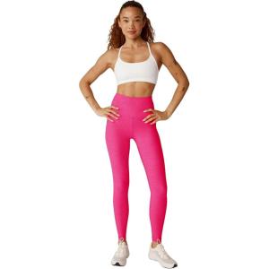 Beyond Yoga Women’s Spacedye Caught in The Midi High Waisted Legging(Pink Punch Heather)