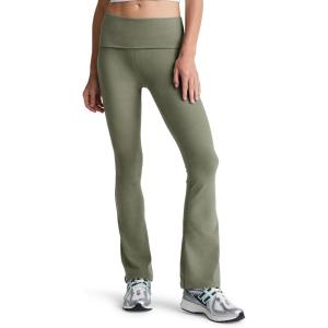 Beyond Yoga Women’s Spacedye Foldover Bootcut Pant(Grey Sage Heather)
