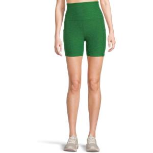 Beyond Yoga Women’s Spacedye Keep Pace Pocket 5″ Shorts(Summer Thyme Green Heather)