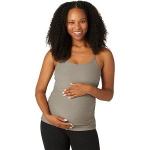 Beyond Yoga Women’s Spacedye Keep Your Cool Maternity Slim Racerback Tank(Birch Heather)