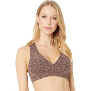Beyond Yoga Women’s Spacedye Lift Your Spirits Bra(Black-pink Lei)