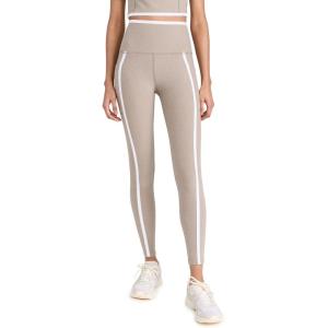 Beyond Yoga Women’s Spacedye New Moves High Waisted Midi Leggings(Birch/Cloud White)