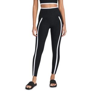 Beyond Yoga Women’s Spacedye New Moves High Waisted Midi Leggings(Darkest Night/Cloud White)
