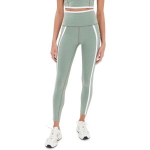 Beyond Yoga Women’s Spacedye New Moves High Waisted Midi Leggings(Grey Sage/Cloud White)
