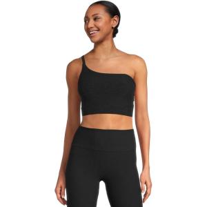 Beyond Yoga Womens Spacedye One Shoulder Long Line Light Support Bra(Darkest Night)