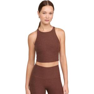Beyond Yoga Women’s Spacedye Refocus Cropped Tank(Bold Mocha Heather)