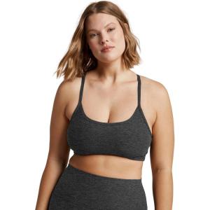Beyond Yoga Women’s Spacedye Slim Racerback Bra(Black-charcoal)