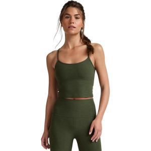 Beyond Yoga Women’s Spacedye Slim Racerback Cropped Tank(Beyond Olive Heather)