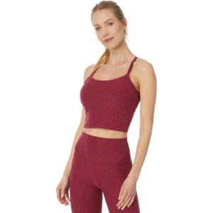 Beyond Yoga Women’s Spacedye Slim Racerback Cropped Tank(Bordeaux Heather)