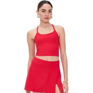 Beyond Yoga Women’s Spacedye Slim Racerback Cropped Tank(Candy Apple Red Heather)