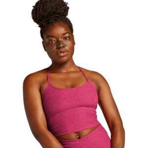 Beyond Yoga Women’s Spacedye Slim Racerback Cropped Tank(Cranberry Heather)