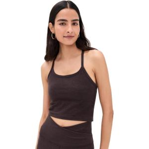 Beyond Yoga Women’s Spacedye Slim Racerback Cropped Tank(Dark Chocolate Heather)