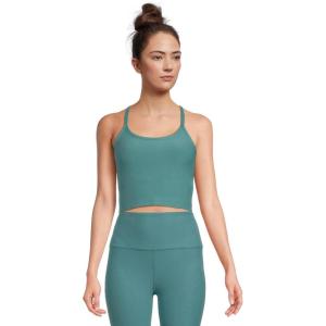 Beyond Yoga Women’s Spacedye Slim Racerback Cropped Tank(Deep Aqua Heather)