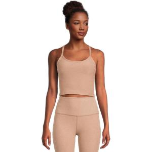Beyond Yoga Women’s Spacedye Slim Racerback Cropped Tank(Desert Sand Heather)