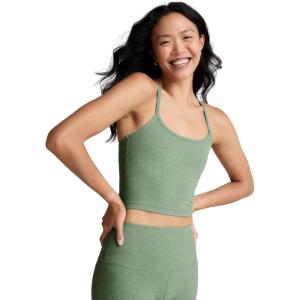 Beyond Yoga Women’s Spacedye Slim Racerback Cropped Tank(Moss Green Heather)