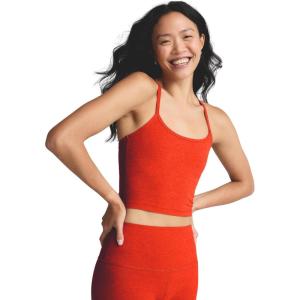 Beyond Yoga Women’s Spacedye Slim Racerback Cropped Tank(Redflower-scarlett)